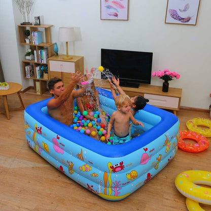 WateBom Inflatable Family Swim Center Pool with Inflatable Soft Floor, 70 inches Ocean World Kids Swimming Pool…
