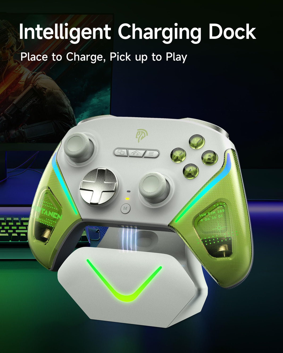 Wireless Game Controller for PC, Switch and Android, Bluetooth Gaming Gamepad, Ergonomic Grip, Responsive Controls and Precision Joystick