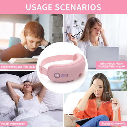Eye Massager with Heat, Vibration and Warm Compress, Smart Sleeping Eyes Mask with Bluetooth Can Connect with Phone for Music, Thanksgiving Day Gift Idea
