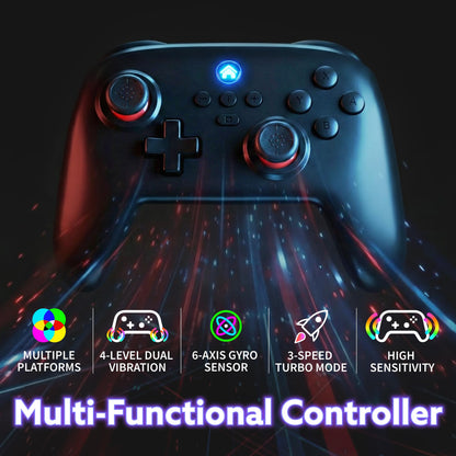 Wireless Bluetooth Game Controller for Switch 2, Switch and Switch Lite, Replacement Gamepad with Precision Joystick, Responsive Controls, Ergonomic Design