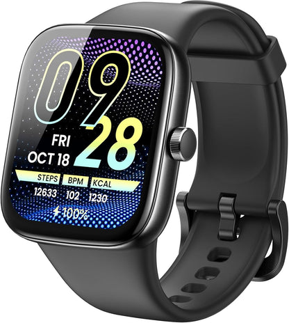 TOZO 44mm Rectangular Face Smart Watch Alexa Built-in Fitness Tracker with Heart Rate/Blood Oxygen Monitor/Sleep Monitor 5ATM Waterproof HD Touchscreen for Men Women Compatible with iPhone&Android