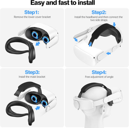Head Strap Compatible with Oculus Quest 2,Meta Quest 2 Accessories Adjustable Elite Strap Replacement for Enhanced Comfort Support and Gaming Immersion in VR (Comfort Head Strap only)