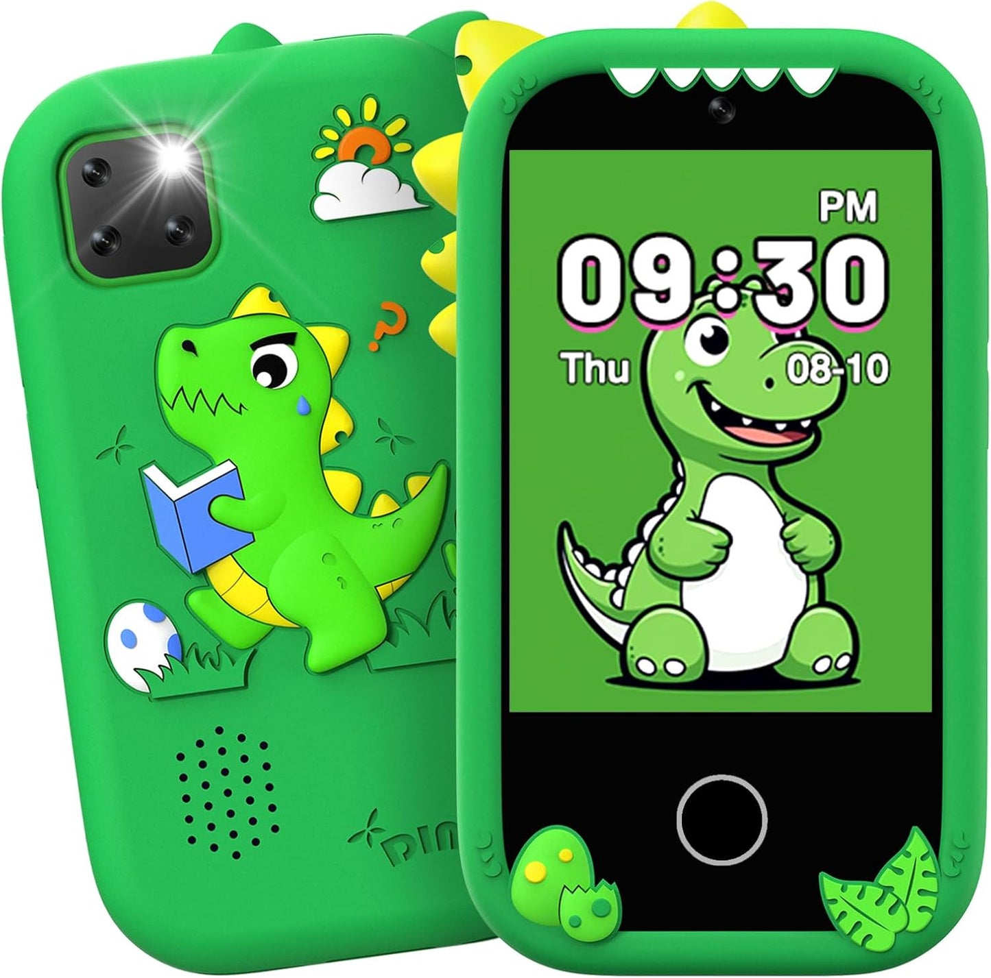 Mgaolo Kids Phone Smartphone Toy, 2.8" Touchscreen Smart Phone, Toddler Educational Learning Gift for Boys Girls Age 3-8, Games, Dual Cameras, Music Video Player, Christmas Birthday Present (Blue)