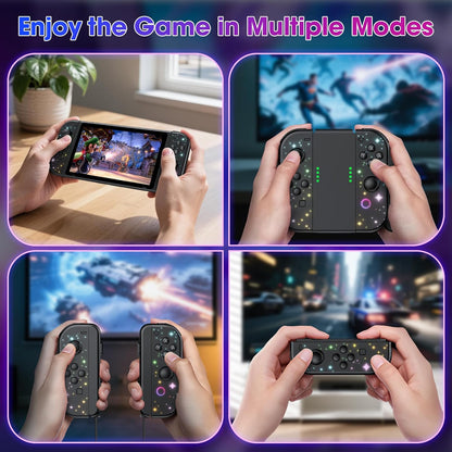 Wireless Controller Compatible with Nintendo Switch, Left & Right Game Controllers with Dual Vibration, Motion Control & Wake-Up Function