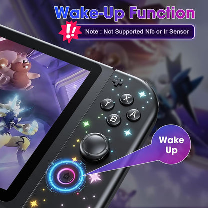 Wireless Controller Compatible with Nintendo Switch, Left & Right Game Controllers with Dual Vibration, Motion Control & Wake-Up Function