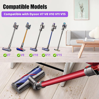 Quick-Release Roller Motorhead Cleaner Compatible with Dyson V7 V8 V10 V11 V15 Vacuum Cleaner Animal Absolute Models Cleaner Head Replacement Part Accessories Electric Head for Hardwood Floor Carpets