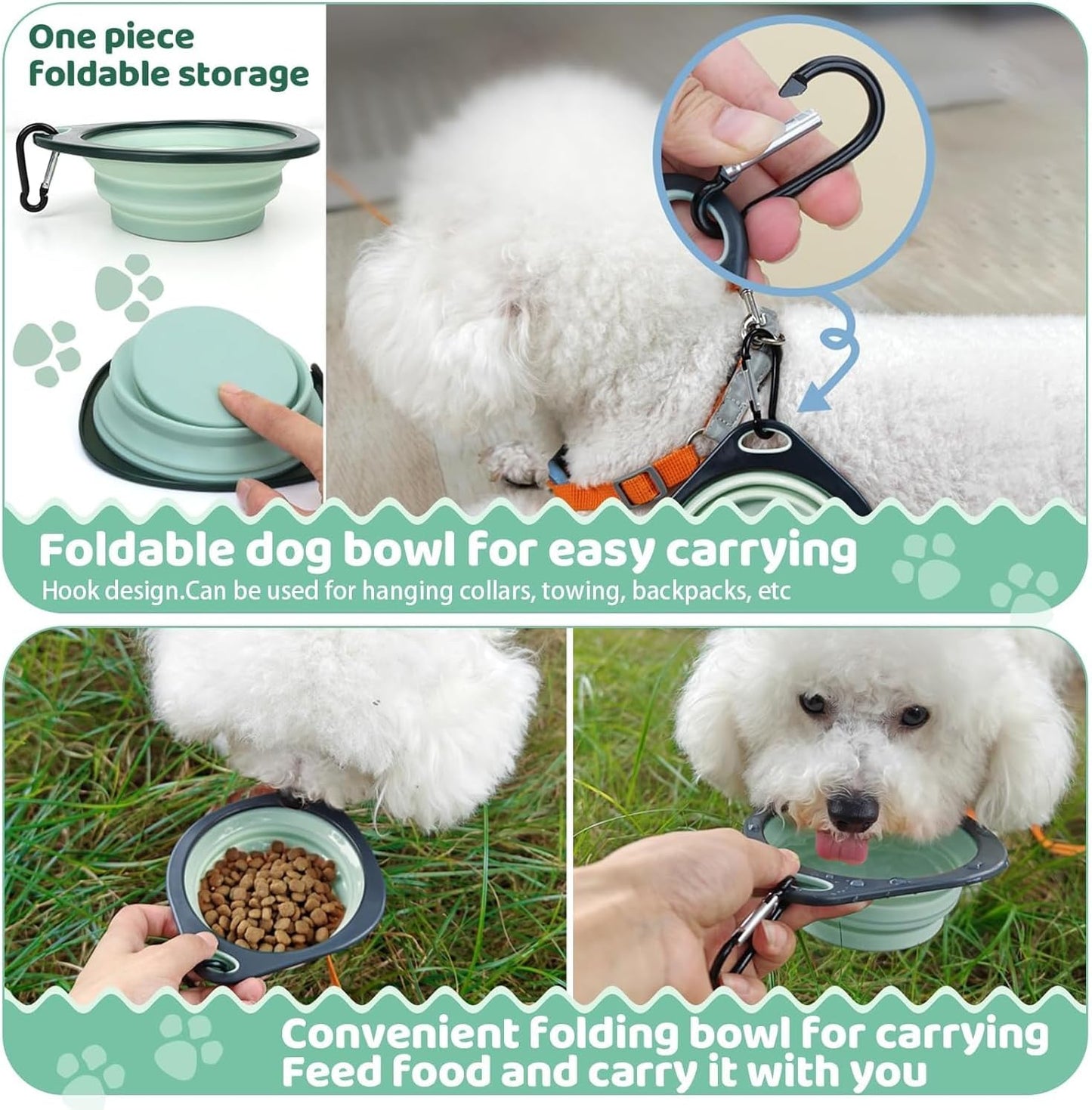 8-in-1 Grooming Kit for Dogs and Cats | Pet Hair Remover Brush, Dog Wash Slicker Brush,Nail Clippers Trimmer, Comb,Collapsible Bowl，Scissors,Cat Toothbrush,Dog Cat Shedding Control,Dog Grooming Kit