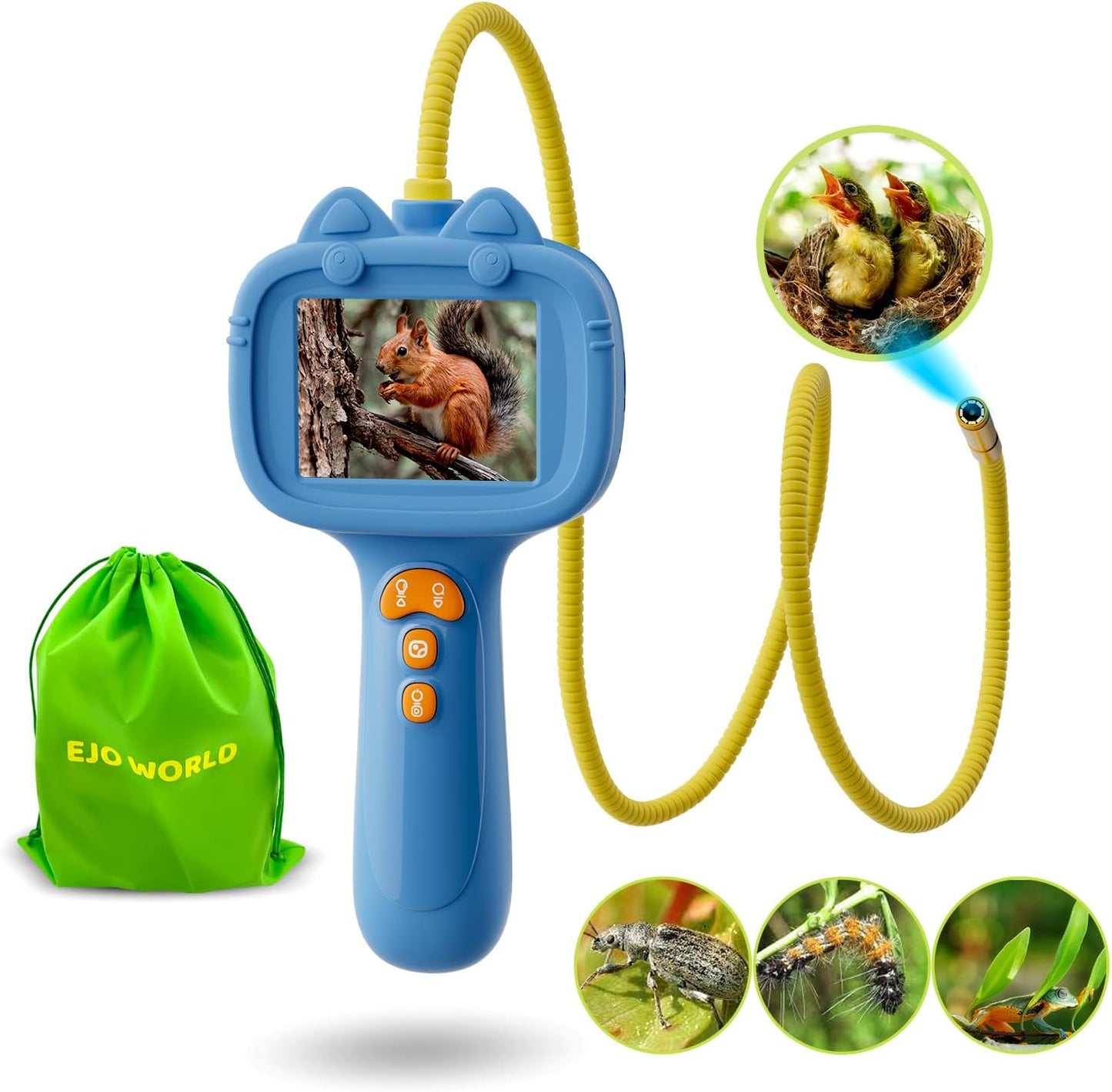 Kids Endoscope with Light, Unique Borescope Snake Camera, Educational Science Stem Toys for Christmas Birthday Gifts for 3 4 5 6 7 8 9 10-Year-Old Boys Girls (Green)