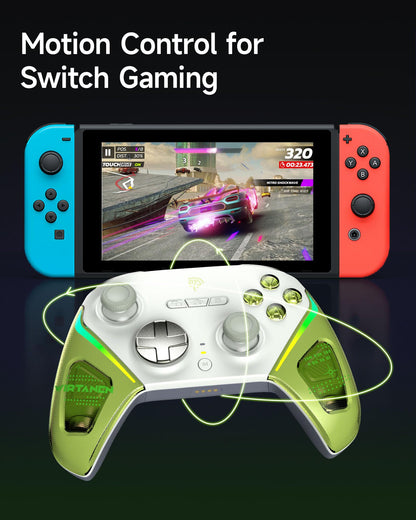 Wireless Game Controller for PC, Switch and Android, Bluetooth Gaming Gamepad, Ergonomic Grip, Responsive Controls and Precision Joystick