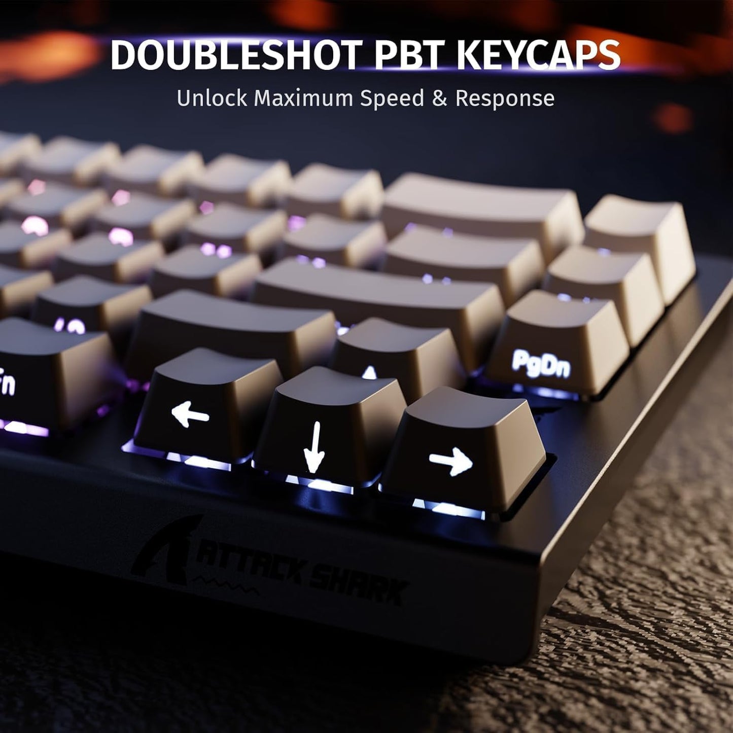 ATTACK SHARK X68 HE Rapid Trigger Mechanical Gaming Keyboard 60% Wired TKL with Adjustable Actuation,Hall Effect snap-fit Switch,8KHz Polling Rate,RGB Backlit,Top Mount for PC Mac Esport Gamer(Black)