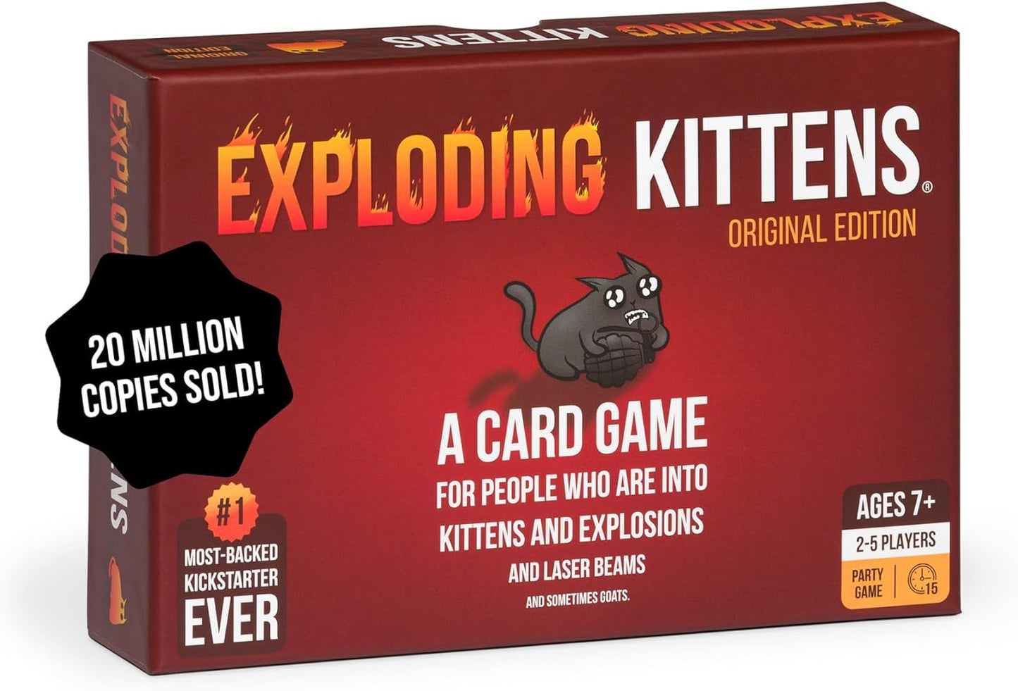 Exploding Kittens LLC - A Russian Roulette Card Game, Easy Family-Friendly Party Games - Card Games for Adults, Teens & early-stage - 2-5 Players