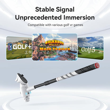 AMVR Adjustable Golf Club Attachment Compatible with Meta Quest 3S / Quest 3, Easy Ajustable Length