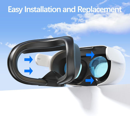 Face Cushion Pad for Meta Quest 2 VR Facial Interface Replacement PU Leather Foam for Oculus Quest 2 Vr Cover