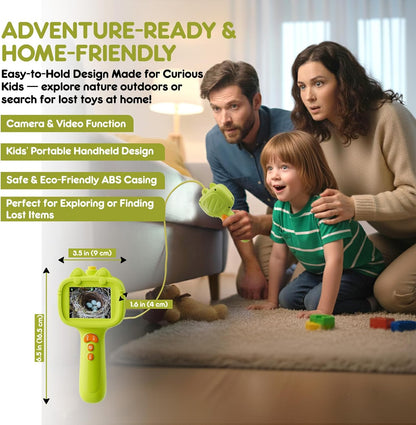 Kids Endoscope with Light, Unique Borescope Snake Camera, Educational Science Stem Toys for Christmas Birthday Gifts for 3 4 5 6 7 8 9 10-Year-Old Boys Girls (Green)