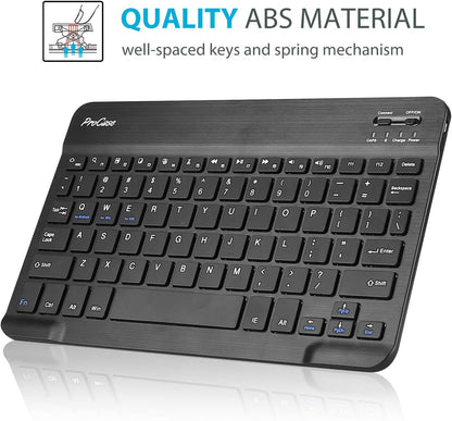 ProCase for iPad 11th (A16) 11-inch 2025 / 10th Generation Case with Keyboard 10.9 inch 2022, PU Leather Case with  Detachable Wireless Keyboard -Black