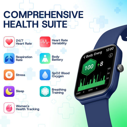 OCTANDRA Inspire VeryFit 1.95" Bluetooth Answer Call Alexa Smart Watch Body Energy Heart Rate HRV Oxygen Saturation Sleep Monitor Step Tracker IP68 Fitness Watches for Men Women (IDW16) (Pink)