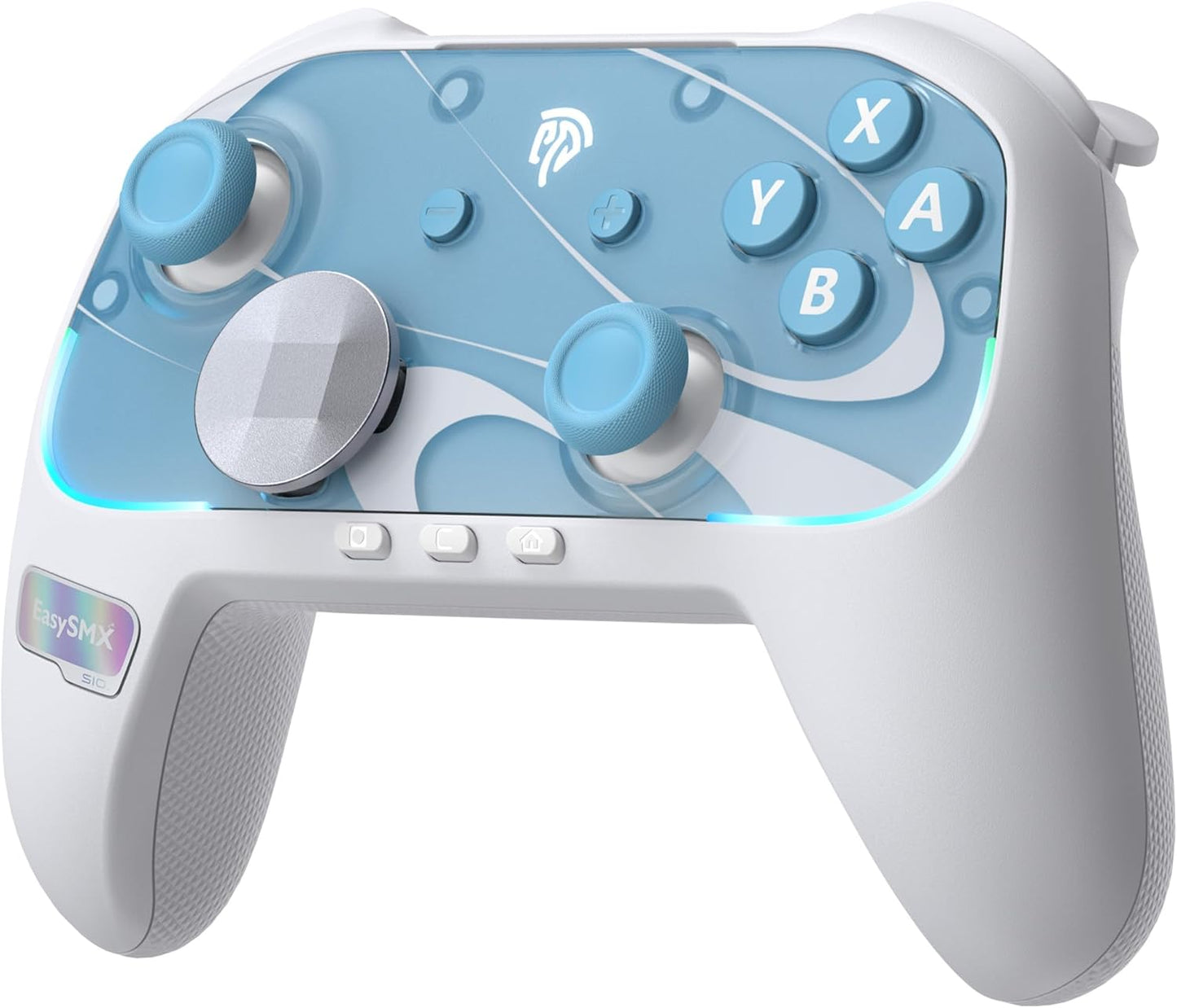 EasySMX S10 Controller for Switch 2/ Switch/PC-One Key Wake-up, TMR Anti-Drift Joystick, Mechanical Buttons, 6 Axis Gyro, Bluetooth Switch Controller with RGB & Swappable D-Pad