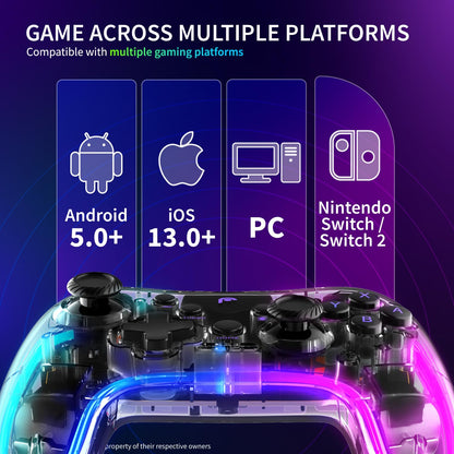 Wireless Bluetooth Game Controller for Switch 2, Switch and Switch Lite, Replacement Gamepad with Precision Joystick, Responsive Controls, Ergonomic Design