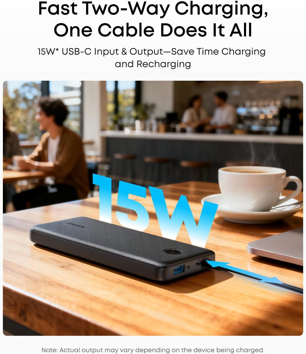 Anker Power Bank, Compact Portable Charger 10,000mAh, One of The Slimmest and Lightest Battery Pack with High-Speed USB C Input & Output for iPhone 17/16 Series, iPad, Samsung Galaxy, Pixel, and More