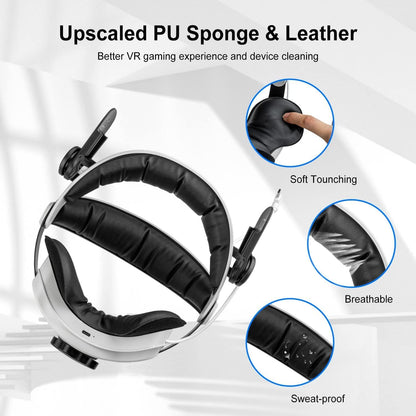 Iesooy Upgraded Head Strap for Quest 2 with 5300mAh Battery Pack,Multi-Angle Free Adjustment Elite Strap for Quest 2,Comfortable Replacement VR Headband Accessories