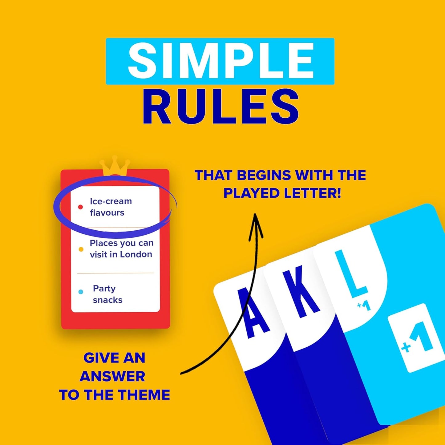 Savana Crack List - The Crack-You-Up Categories Card Game | 2+ Players 10 Second Rule Games for early-stage, Teens and Adults Family Best Board Nights, Red, Blue, Yellow, Purple, White