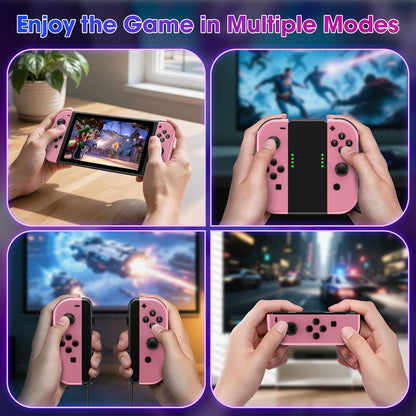 Wireless Controller Compatible with Nintendo Switch, Left & Right Game Controllers with Dual Vibration, Motion Control & Wake-Up Function