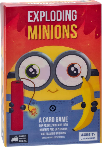 Exploding Kittens LLC Exploding Minions by Exploding Kittens - for Adults Teens and early-stage - Fun Family Games - A Russian Roulette Card Game