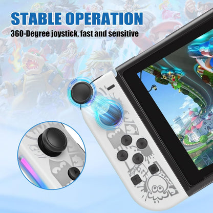 Wireless Left & Right Controllers Compatible with Nintendo Switch, Motion Control, Dual Vibration & Wake-Up Function (Gold)