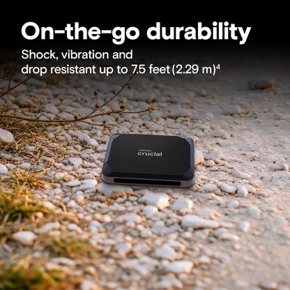 Crucial X9 4TB Portable SSD - up to 1050MB/s - PC and Mac, with Mylio Photos+ Offer - USB 3.2 External Solid State Drive - CT4000X9SSD902
