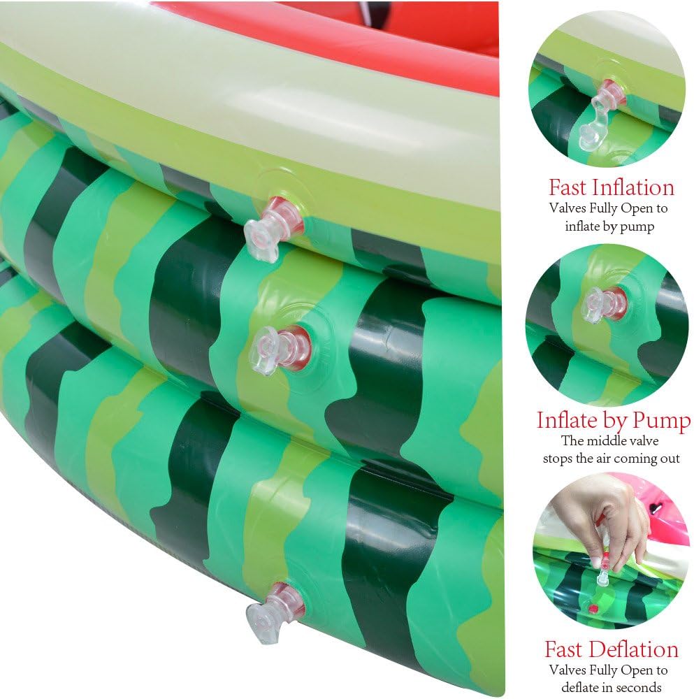Kiddie Pool, Watermelon Hamburger Ice Cream Inflatable Pool, Water Pool in Summer, Pit Ball Pool of 45 Inches