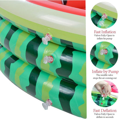 Kiddie Pool, Watermelon Hamburger Ice Cream Inflatable Pool, Water Pool in Summer, Pit Ball Pool of 45 Inches