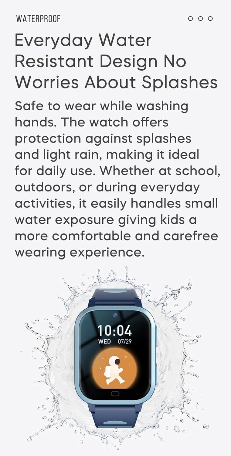 Kids 4G GPS Smart Watch Whatsapp Chat Phone Tracker Smartwatch Worldwide Real-time Tracking Video Call Voice Message Camera SOS Alarm Geo-Fence Pedometer Anti-Lost for 3-15 Boys Girls Gift Pink