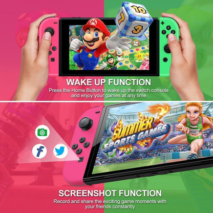 Wireless Controller Compatible with Nintendo Switch, Left & Right Game Controllers with Dual Vibration, Motion Control & Wake-Up Function