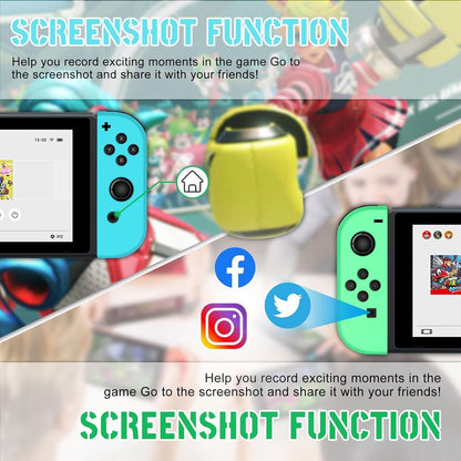 Wireless Controller Compatible with Nintendo Switch, Left & Right Game Controllers with Dual Vibration, Motion Control & Wake-Up Function
