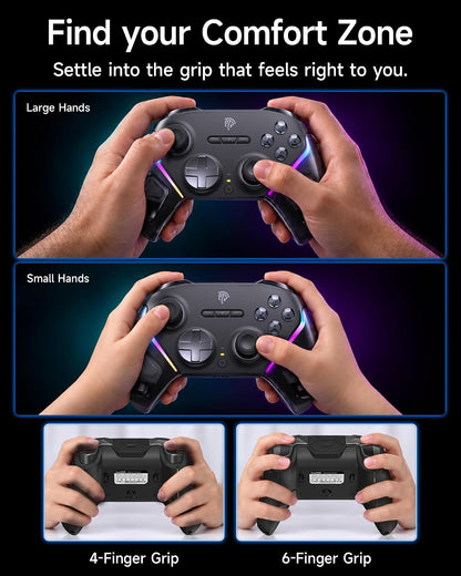 Wireless Game Controller for PC, Switch and Android, Bluetooth Gaming Gamepad, Ergonomic Grip, Responsive Controls and Precision Joystick