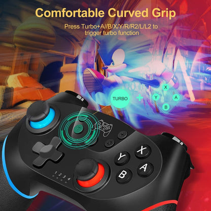 Switch Controller for Nintendo, Wireless Pro Controller for Nintendo Switch/Switch Lite, Switch Remote Controller Gamepad Joystick, Turbo and Dual Vibration (Black)