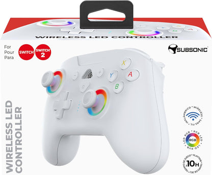 Subsonic Wireless Led Controller White for Nintendo Switch/Nintendo Switch