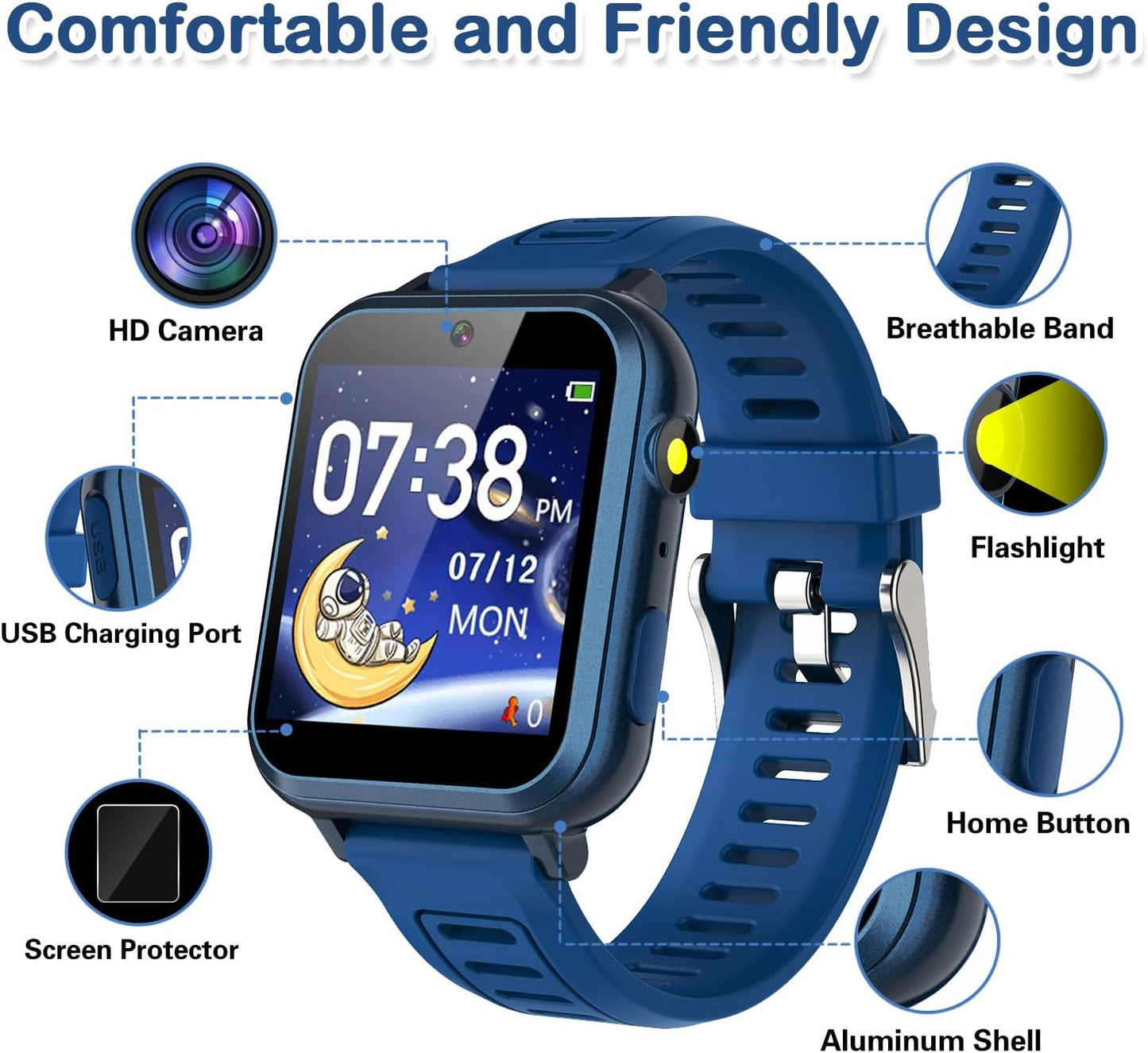 Kids Smart Watch Boys Girls Watch Toddler Watch Birthday Gifts for 6-10 Years Old Boys Toys for 3-8 Year Old Boys