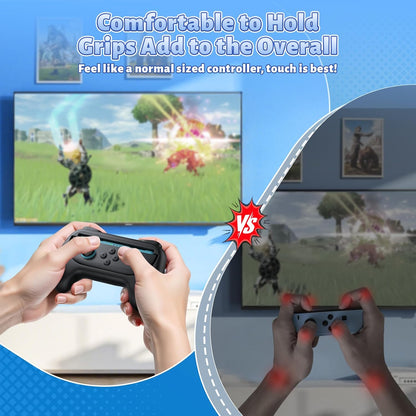 [Switch 1/2 Compatible] FASTSNAIL Grips for Nintendo Switch2 (2025)/1/OLED for Joy-Con 2, Wear-Resistant & Anti-Slip Controller Grips Handle Kit, Switch 2 Holder for Joycon 2/1 Accessories 4 Pack