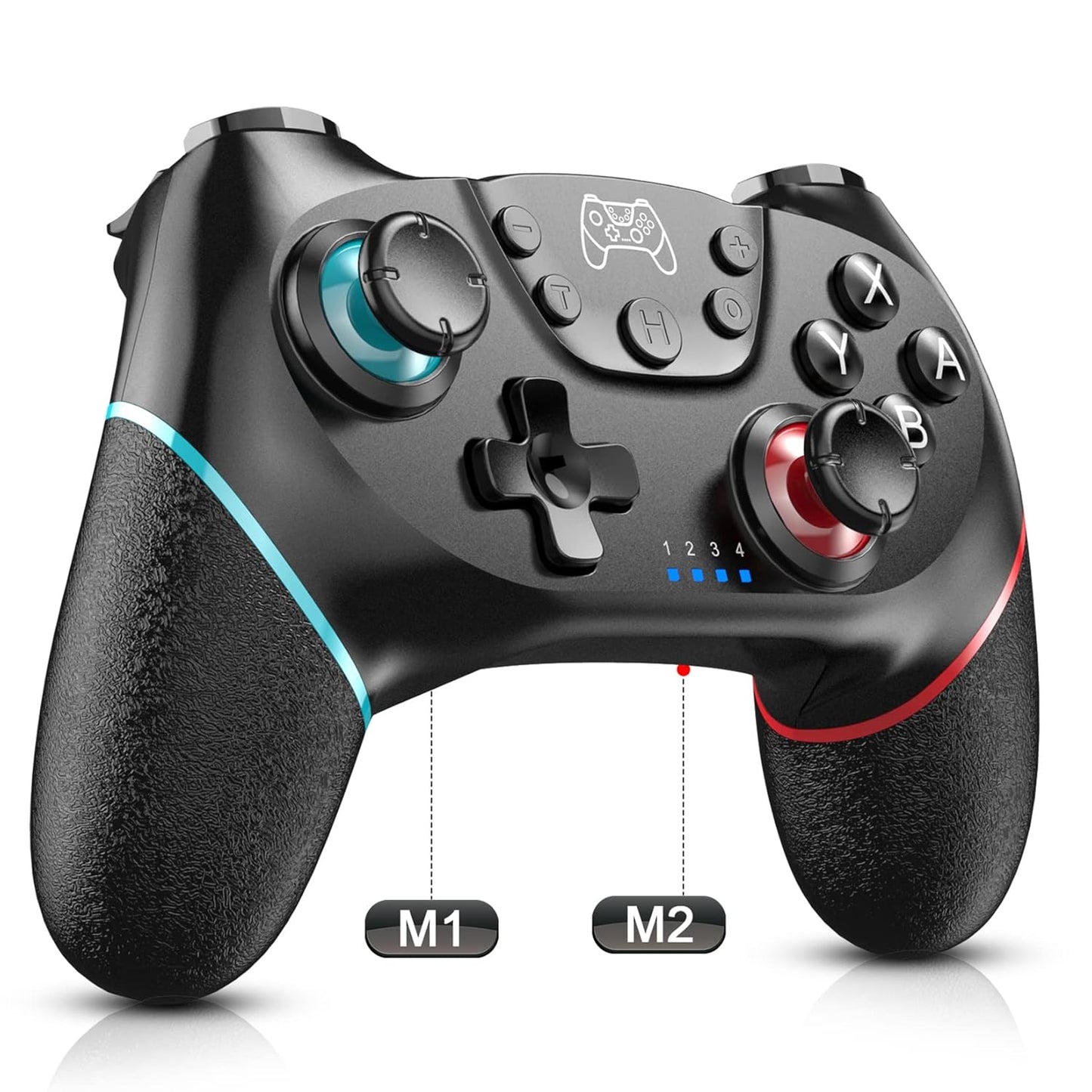 Upgraded Wireless Controller for Switch/Lite/OLED/Switch 2 Pro Controller for Switch Remote Joystick Gamepad Supports Wake up, Gyro Axis, Turbo, Dual Vibration and Screenshot Function
