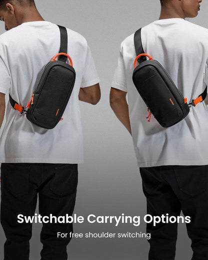 tomtoc Sling Crossbody Bag for Nintendo Switch 2, Protective Portable Travel Chest Carrying Gaming Pouch with 8 Game Cartridges Slots, Fit Charger and Accessories