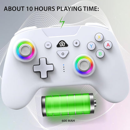 Subsonic Wireless Led Controller White for Nintendo Switch/Nintendo Switch