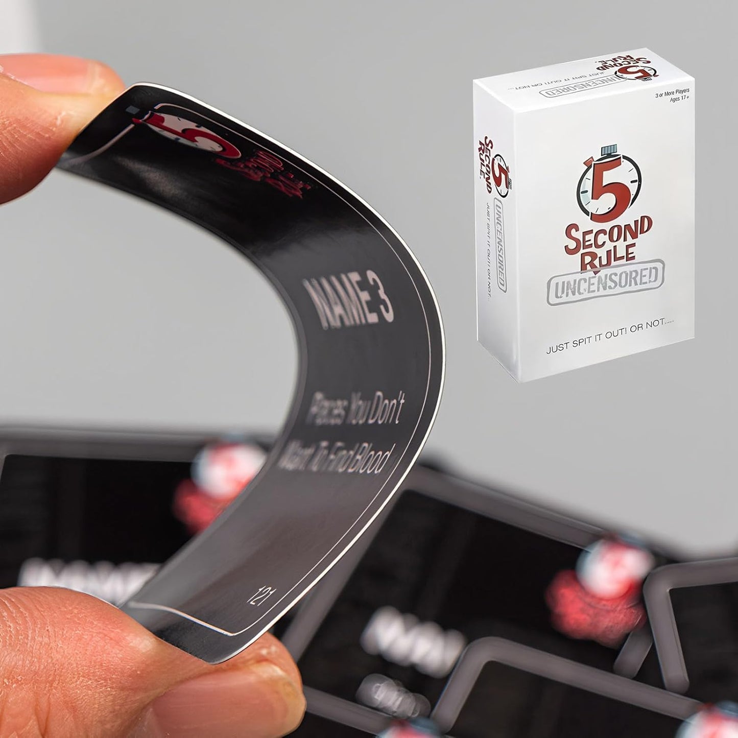 5 Second Rule Game for Adults - Fun Party Board Game with Trivia Cards, Ideal for Family Game Night with Teens and Adults