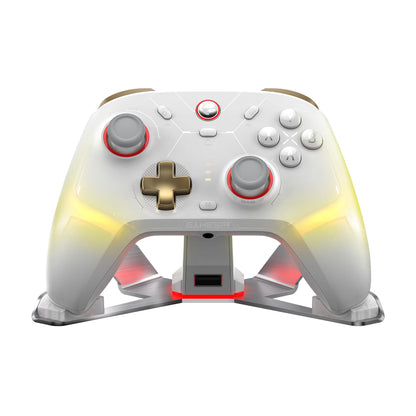 GameSir Cyclone 2 Wireless Gaming Controller for PC/Switch/iOS/Android with TMR Sticks, 1000Hz Polling Rate, RGB Lighting & Charging Dock – White