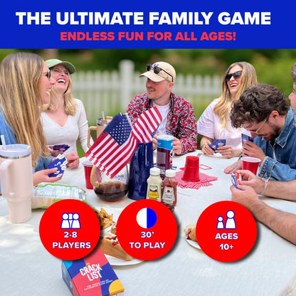 Savana Crack List - The Crack-You-Up Categories Card Game | 2+ Players 10 Second Rule Games for early-stage, Teens and Adults Family Best Board Nights, Red, Blue, Yellow, Purple, White