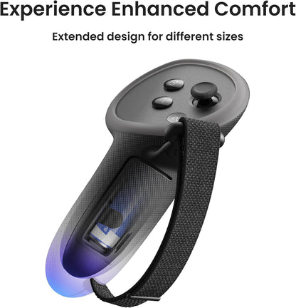 Upgraded Controller Grips Protector Compatible with Oculus/Meta Quest 3/3S, Non-Slip Handle Cover with Battery Opening, Accessories Made for Meta