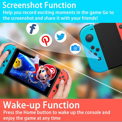 Wireless Controller Compatible with Nintendo Switch, Left & Right Game Controllers with Dual Vibration, Motion Control & Wake-Up Function