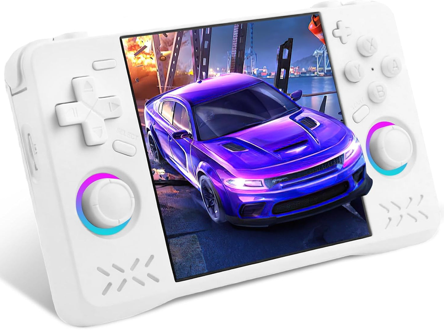 Upgraded XF40H handheld model, Retro handheld model Preloaded Classic Games with Multiple Emulators, 4.0 Inch 4K HD IPS Screen Open Source Linux System, Pocket Video Gaming (Black-128G)