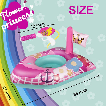10Leccion Kids Pool Toys, Toddlers Pool Floats with Water Gun, Kids Floats for Swimming Pool, Swim Floaties for Children Ages 3-8