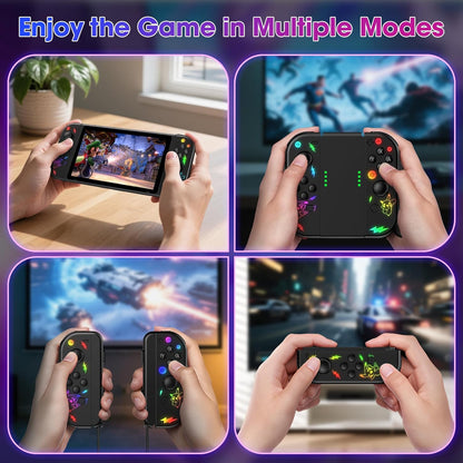 Wireless Controller Compatible with Nintendo Switch, Left & Right Game Controllers with Dual Vibration, Motion Control & Wake-Up Function